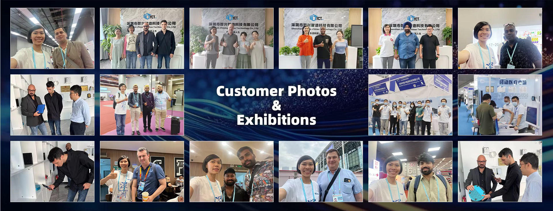 YCTIPC customer photos and exhibitions with global partners from more than 70 countries